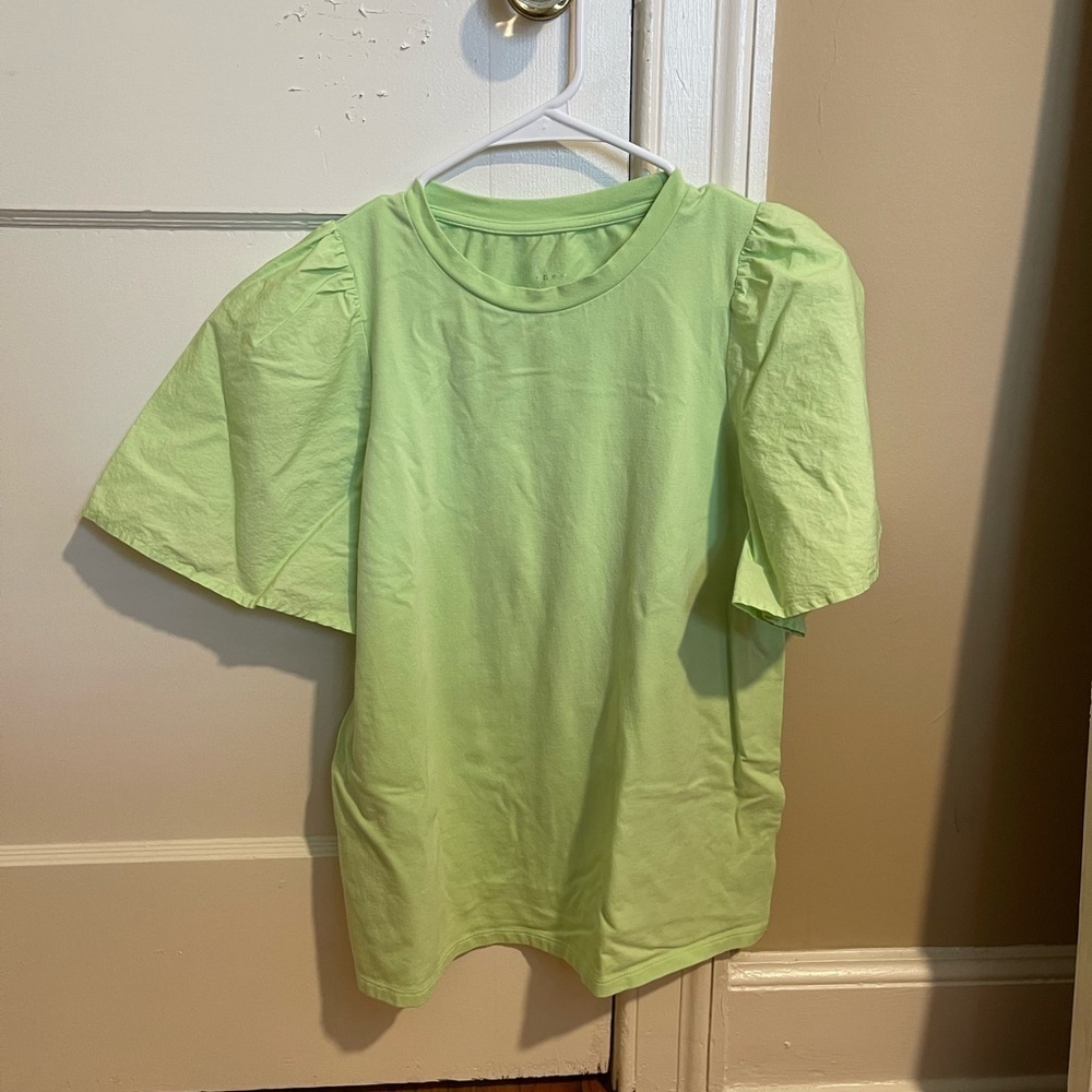 A New Day Light Green Puff Sleeve Top - Picture 1 of 7
